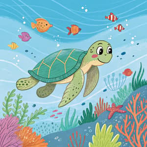 Kids Coloring Book: Sea Turtle Fun