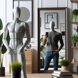 Confident Self-Portrait in Stylish Interior | Unique Self-Expression