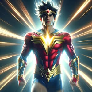 Goku Transformed as Wonder Woman - Powerful Heroic Fusion