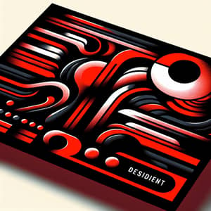 Creative Business Card Design in Black and Red | Cartoon Style