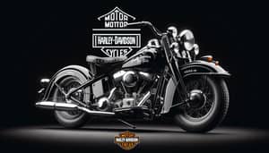 1955 Harley-Davidson Duo-Glide Motorcycle - Vintage Icon with Iconic Logo