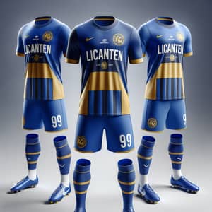 Licanten Football Shirts Design - Blue & Gold Kit