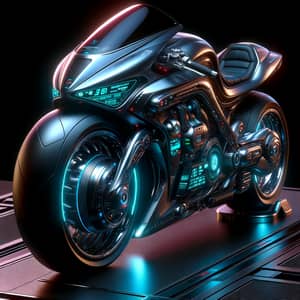 Futuristic Motorcycle with Advanced Technology Features