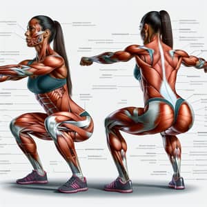 Female Muscle Anatomy: Squat Exercise Breakdown