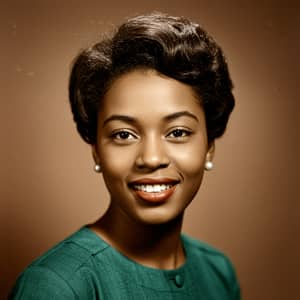 Vintage Headshot of a 25-Year-Old African American Woman