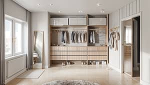 Stylish Scandinavian Walk-In Closet Design Ideas