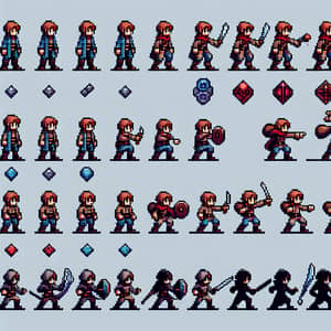 Pixel Art Sprite Sheet: Platformer Character Design