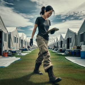 Resilient Woman in Diverse Females FEMA Camp