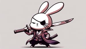 Adorable Rabbit Swordsman with Scar | Cell Shading Art