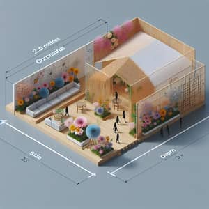 Floral Exhibition Hall with Dimensions 12.5m x 8m - Overcoming Coronavirus