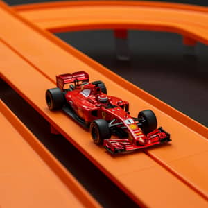 Ferrari F1 Car on Hot Wheels Track - Exciting View