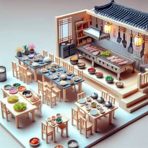 Miniature Samgyupsal Restaurant Interior Design Inspiration