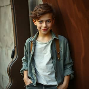 Gritty Street Photography: Young Model & Guitar Case