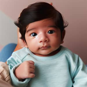 Adorable Light-Skinned Indian Baby Boy