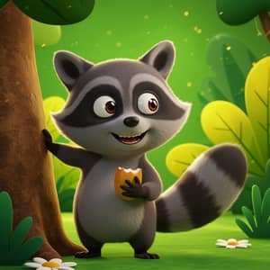 Adorable Cartoon Raccoon Images