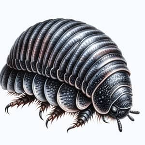 Realistic Watercolor Illustration of Pill-Bug