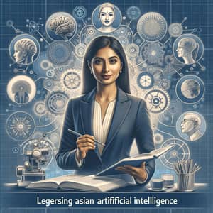 South Asian Woman Leveraging AI in Groundbreaking Research