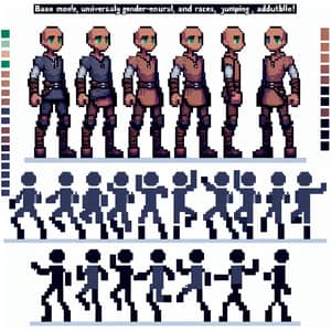 Universal Pixel Art Base Model Sprite Sheet