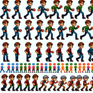 Pixel Art Base Model Sprite Sheet Animation