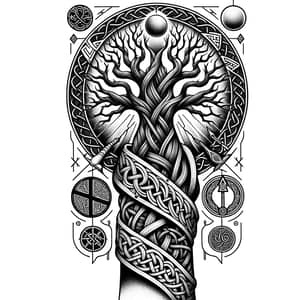 Epic Nordic Tattoo Design for Forearm