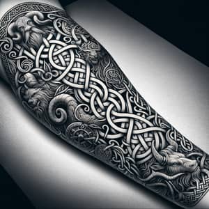 Nordic Forearm Tattoo: Viking Mythology Design