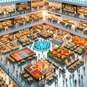 Explore a Vibrant Mall Food Court Experience