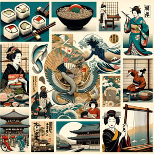 Culture Collage of Japan: Food, Art, Drama, Dance, Music