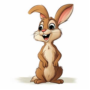 Awe-Inspiring Cartoon Tan Rabbit Image