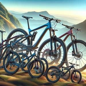 Explore Rugged BTT Bicycles on Scenic Landscape