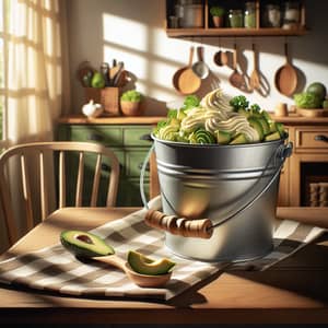 Delicious TikTok Avocado Salad Recipe in a Tin Bucket