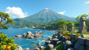 Explore Jeju Island: Scenic Game Background