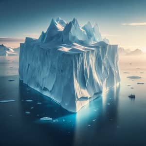 Majestic Iceberg in Sunset: Nature's Frozen Beauty