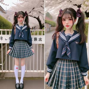 Classic Japanese School Uniform | JK Style with Navy Sailor Suit