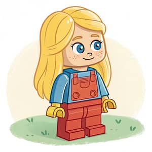 Lego Image of a Blonde Boy with Blue Eyes