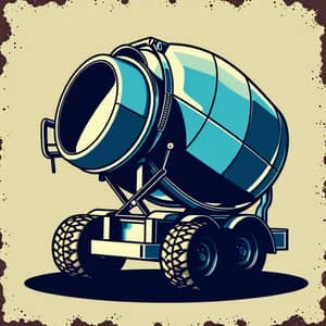 Concrete Mixer Icon - Vector Symbol for Construction Industry