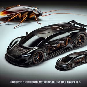 Cockroach-Inspired Black Sports Car: A Unique Fusion