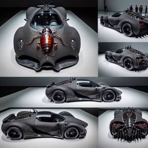 Unique Black Cockroach-Inspired Sports Car