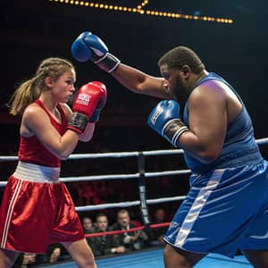 Girl Boxing vs. Larger Boy: Epic Ring Challenge