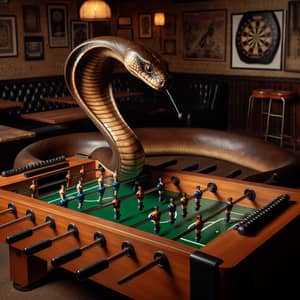 Unique Snake-Foosball Player Hybrid