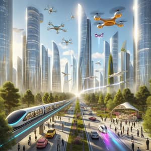 Futuristic Almaty City: Skyline, Transport & Diversity