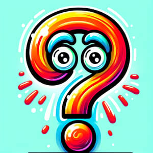 Vivid Cartoon Question Mark Illustration