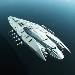 Futuristic Space Cruiser with Advanced Weaponry