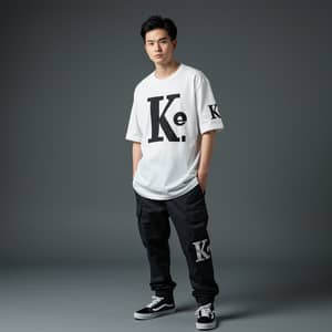 Unique Shorts with Reversed K and E Logo