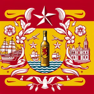 Country Flag of Renowned Brandy Producer