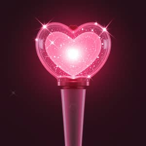 Heart-Inspired Kpop Light Stick in Pink