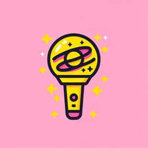 Kpop Lightstick: Cosmic Design in Baby Yellow & Hot Pink