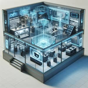 Futuristic Shop Design with Virtual Reality Elements