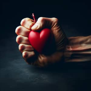 Red Heart in Darkness: A Symbol of Hope