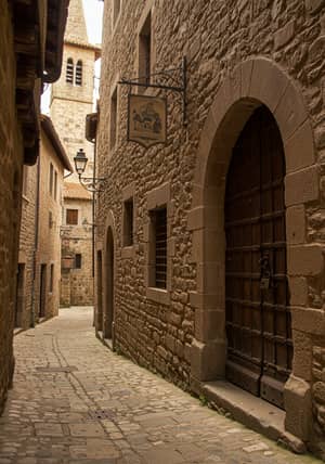 Charming Medieval Alley with Historic Features