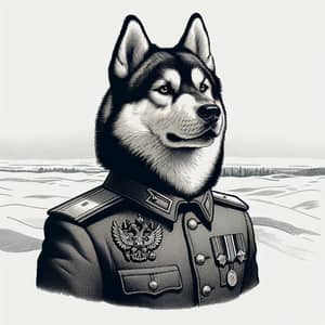 Brave Russian Soldier Dog in Uniform | Intelligen...